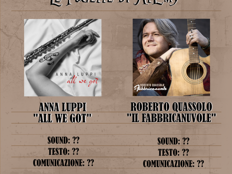 Le pagelle di AlEmy: Anna Luppi VS Roberto Quassolo