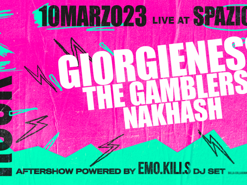 Giorgieness + The Gamblers + Nakhash live il 10 Marzo al Rockish di sPazio211