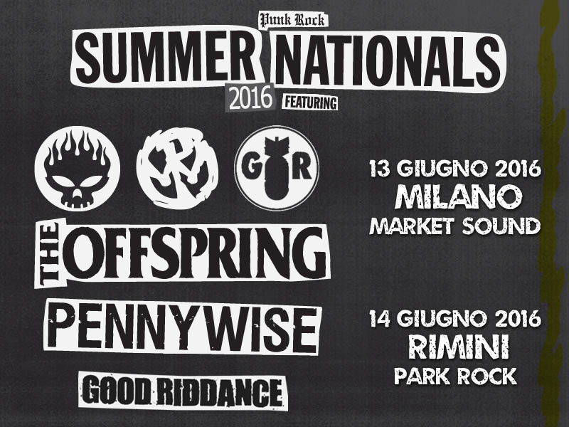 The Offspring in italia insieme a Pennywise e Good Riddance!
