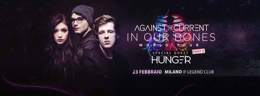 Gli Hunger saranno in tour con gli Against The Current