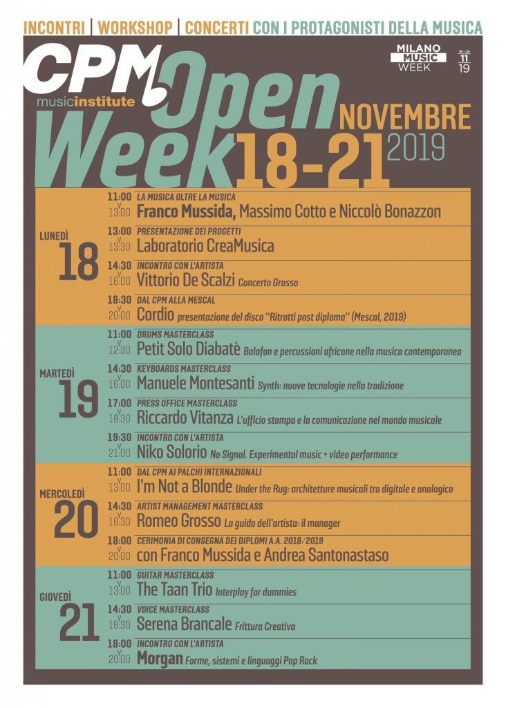 Open Week, Milano Music Week