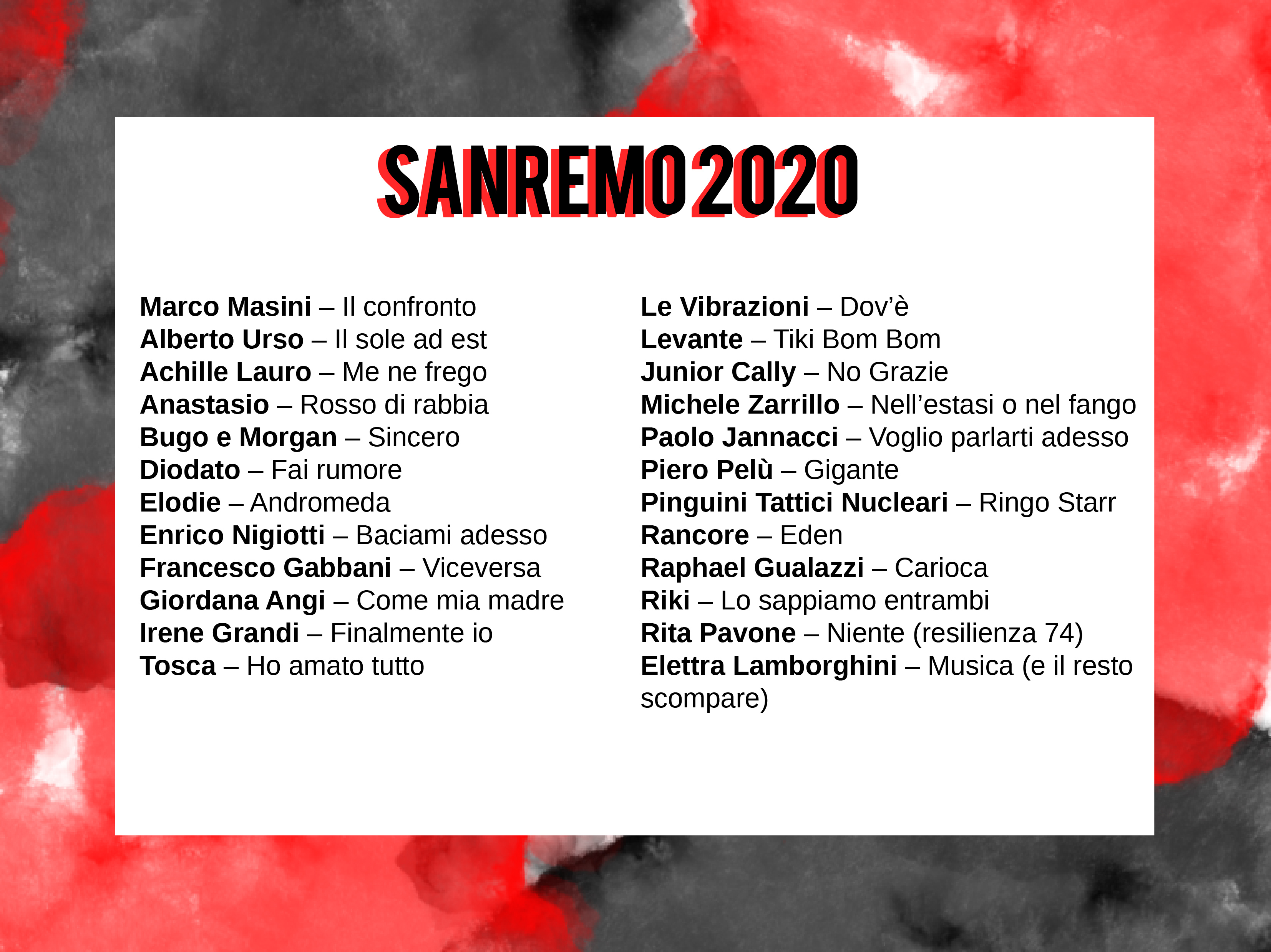 Festival di Sanremo - Cantanti