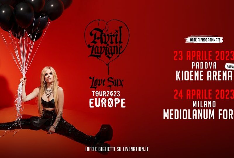 Avril Lavigne Italia 2023, Padova e Milano tutte le info e i biglietti