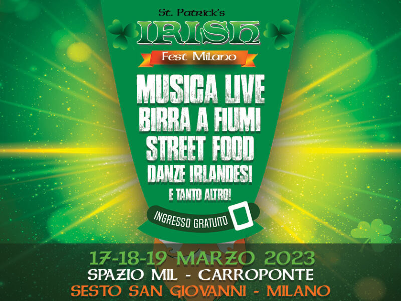 IRISH FEST MILANO: DAL 17 AL 19 MARZO AL CARROPONTE